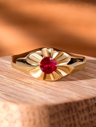 Vintage Ruby Pinky Ring