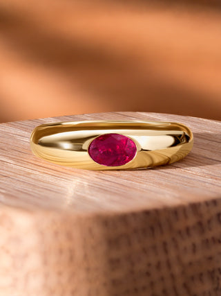 Vintage Ruby Wedding Band