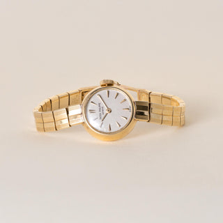 Patek Philippe Silver Satin Dial on 18K Gold Ref 3036