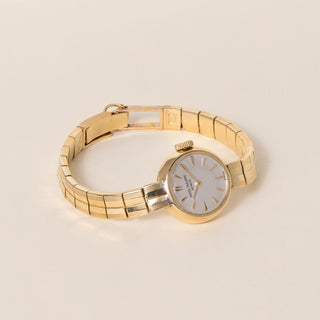 Patek Philippe Silver Satin Dial on 18K Gold Ref 3036