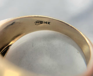 Retro Men's 0.65 Carat Old European Cut Diamond Two Tone Gold 14K