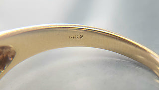 Estate 0.20 Carat Diamond Gypsy Dome Gents Ring 14K Yellow Gold