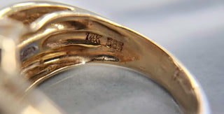 Vintage 0.60 Carat Diamond Baguette Knot Cocktail Ring 14K Yellow Gold