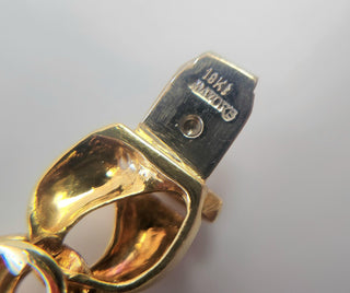 Vintage Diamond Infinity Chain Two Tone 18K Two Tone Gold Necklace