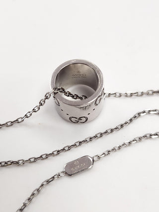 Gucci Icon Necklace 18K White Gold Ladies