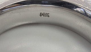 14K White Gold Men's Wedding Band 0.30 Carat Flush Set Diamond