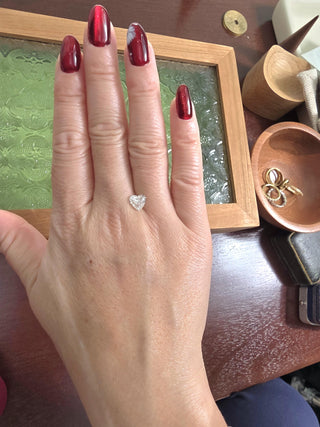 GIA Certified 1.50 Carat Heart Brilliant Cut Diamond G Color SI1 Clarity