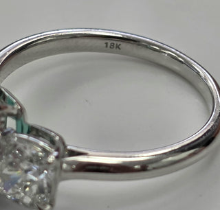 Vintage 18K Gold 2.32 Carat Colombian Emerald and Diamond Ring