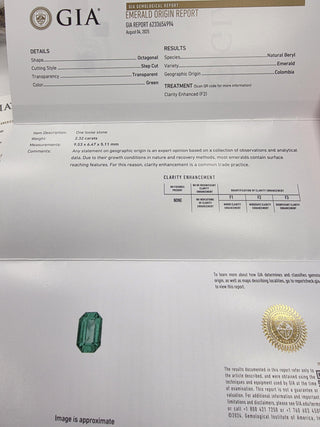 Vintage 18K Gold 2.32 Carat Colombian Emerald and Diamond Ring