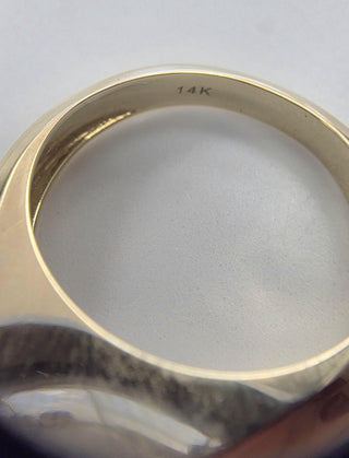 14K Gold 2.90 Carat Emerald Cut Emerald Ring