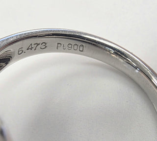 Vintage Platinum 6.47 Carat Oval Cut Aquamarine and Diamond Ring