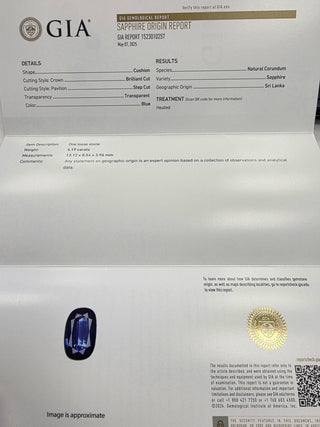 Vintage Plat 4.19 Carat Elongated Oval Sapphire and Diamond Ballerina Ring GIA