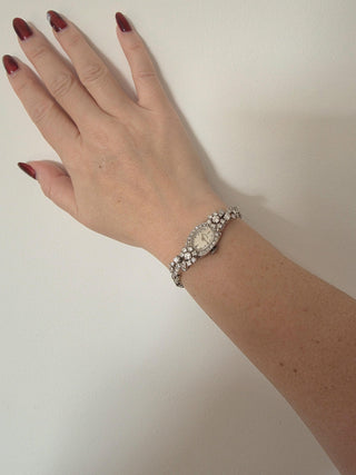 Vintage 14K Gold Hamilton 2 Carats Diamond Ladies Watch