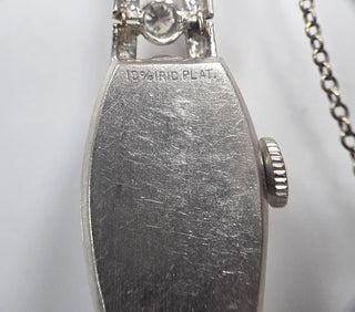 Vintage Platinum Hamilton 3 Carats Diamond Ladies Cocktail Watch