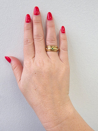 Piaget Possession 18K Gold Diamond and Gemstone Spinner Ring Band