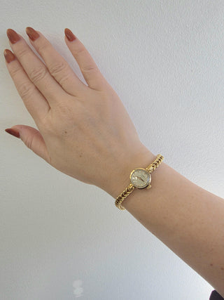 Vintage Rolex Ladies 18K Gold Cocktail Watch on Solid Gold Bracelet