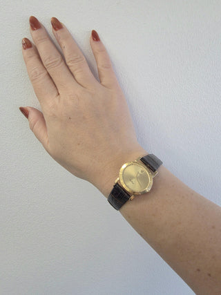 Vintage Rolex Cellini Brown Leather Strap 18k YG