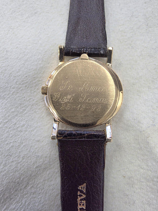 Vintage Rolex Cellini Brown Leather Strap 18k YG