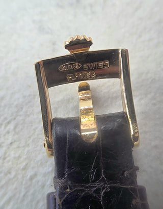 Vintage Rolex Cellini Brown Leather Strap 18k YG