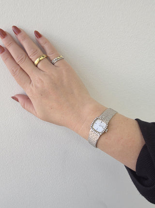 Vintage Omega Geneve 18K Gold Diamonds Cocktail Ladies' Wristwatch