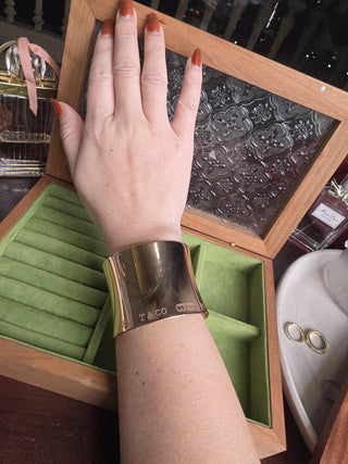 Estate Tiffany & Co 1837 Rubedo Ultra Wide Rose Open Cuff