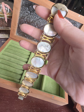 Antique Silver and Repousse Cameo Bracelet