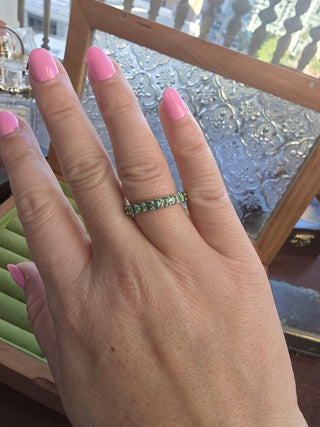18K Yellow Gold 2.29 Carats Paraiba Tourmaline Oval Ring Band