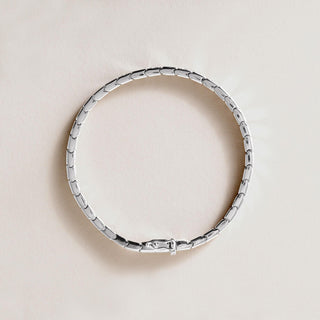 14K White Gold 0.45 Carats Diamond Square Panel Bracelet