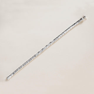 14K White Gold 0.45 Carats Diamond Square Panel Bracelet