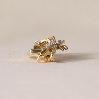 18K Vintage Diamond Crab with Large Claws Brooch