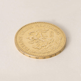 24K Pure Gold Mexico 1919 20 Pesos Aztec Calendar Coin