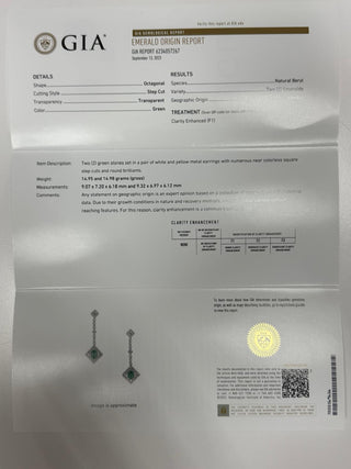 14K Gold 2.90 Carat Emerald Cut Emerald Ring