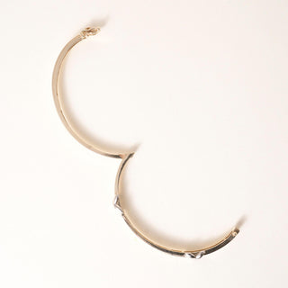 Vintage 14K Gold Channel Set 0.50 Carats Diamond X Bangle