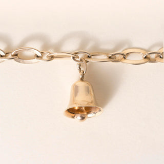 Vintage 14K Yellow Gold Multi Objects Charm Bracelet