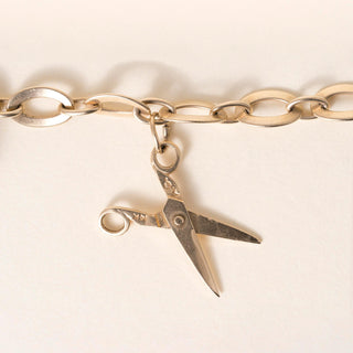 Vintage 14K Yellow Gold Multi Objects Charm Bracelet