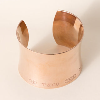 Estate Tiffany & Co 1837 Rubedo Ultra Wide Rose Open Cuff