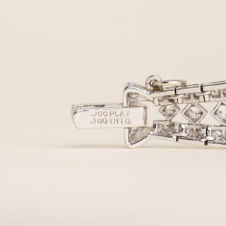 Vintage Platinum  Girard Perregaux Ladies Hidden Watch Diamond Bracelet
