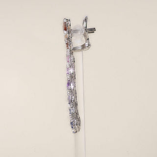 Estate 18K WG Portrait Cut 14.44 Carats Sapphire and Garnet Ombre Earrings