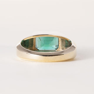 14K Gold 2.90 Carat Emerald Cut Emerald Ring