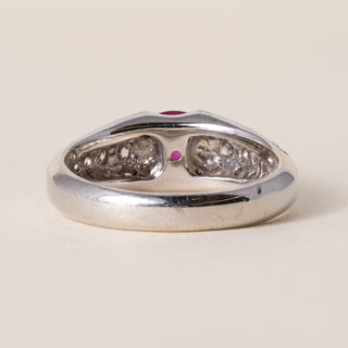 Vintage Platinum 1.17 Carat Burma Ruby and Diamond Ring