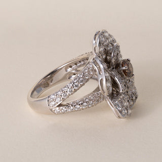 Estate Kwiat 5.70 Carats Diamond Floral Cocktail Ring 18K Gold