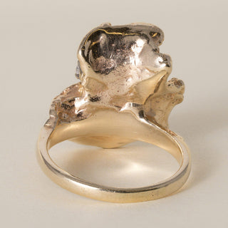 Vintage 1970s 14K Gold 0.80 Carats Diamond Nugget Freeform Ring