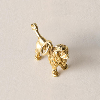 Vintage Poodle Dog Pendant Charm 18K Yellow Gold