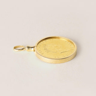 1996 Queen Elizabeth Maple Leaf Canadian 10 Dollar Coin Pendant 1/4 OZ Pure Gold