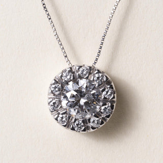 14K White Gold 1.20 Carat Diamond Necklace