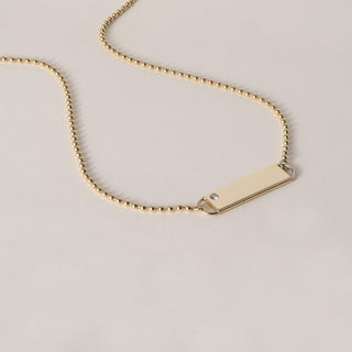 Vintage Cartier 18K Gold Diamond ID Bar Necklace