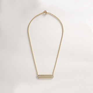 Vintage Cartier 18K Gold Diamond ID Bar Necklace