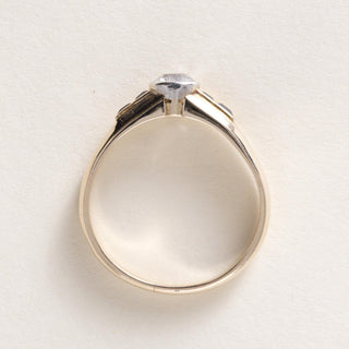 Antique 14K Gold 0.50 Carat Old European Cut Diamond and Sapphire Band