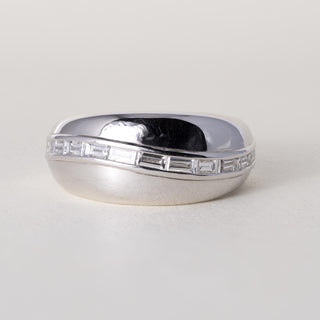 Kat Florence Plat/18K Gold 0.92 Carat Baguette Diamond Ring Band