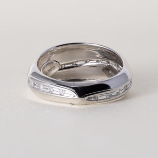 Kat Florence Plat/18K Gold 0.92 Carat Baguette Diamond Ring Band
